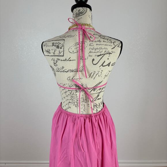 B1 STAUD Open Back Halter Maxi Dress Women Medium Cocktail Cruise Holiday Beach - Picture 8 of 11